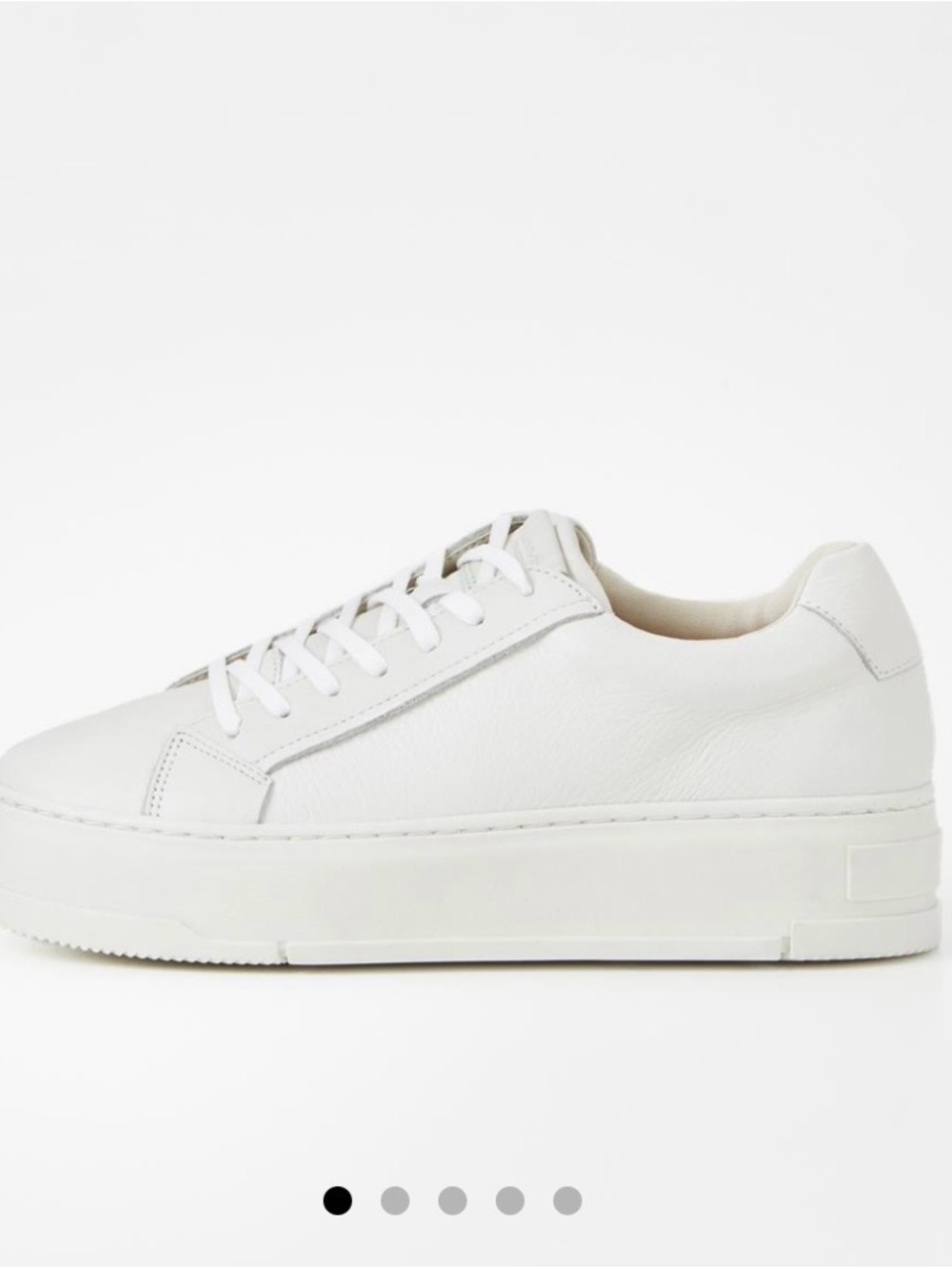 Vagabond White Leather Platform Judy Sneakers